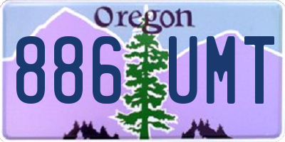 OR license plate 886UMT