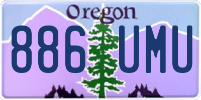 OR license plate 886UMU