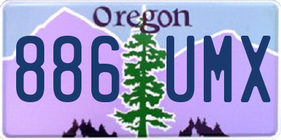 OR license plate 886UMX