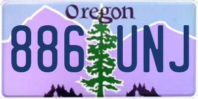 OR license plate 886UNJ