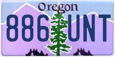 OR license plate 886UNT