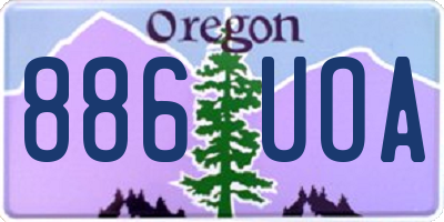 OR license plate 886UOA