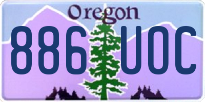 OR license plate 886UOC
