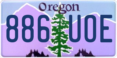 OR license plate 886UOE