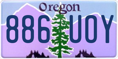 OR license plate 886UOY