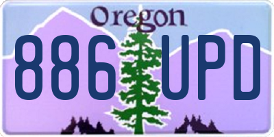 OR license plate 886UPD
