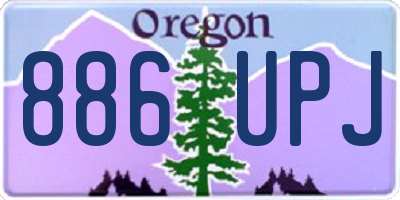 OR license plate 886UPJ