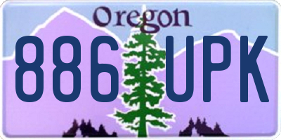 OR license plate 886UPK