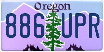 OR license plate 886UPR