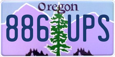 OR license plate 886UPS