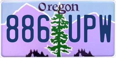 OR license plate 886UPW