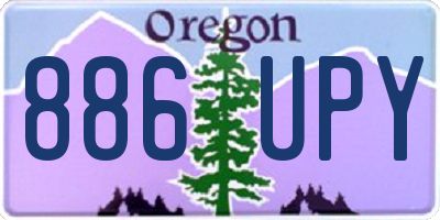 OR license plate 886UPY