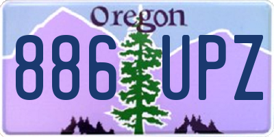 OR license plate 886UPZ
