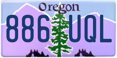 OR license plate 886UQL
