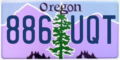 OR license plate 886UQT