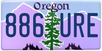 OR license plate 886URE