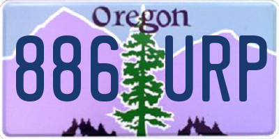 OR license plate 886URP