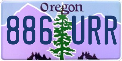 OR license plate 886URR