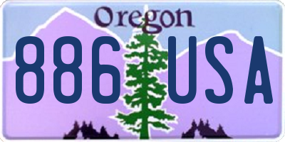 OR license plate 886USA