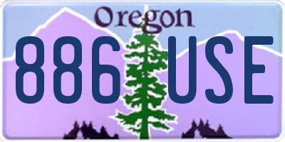 OR license plate 886USE