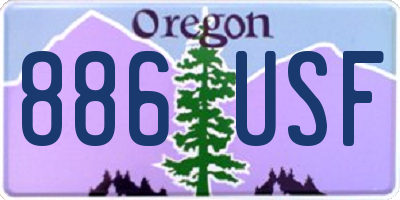OR license plate 886USF
