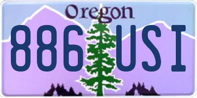 OR license plate 886USI