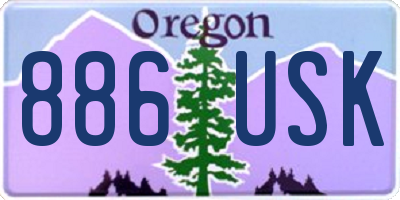 OR license plate 886USK