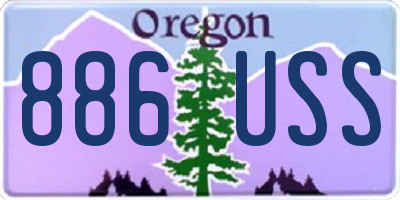OR license plate 886USS