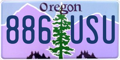 OR license plate 886USU