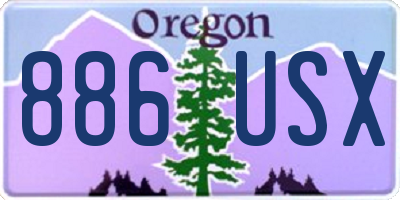OR license plate 886USX