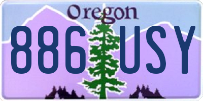 OR license plate 886USY