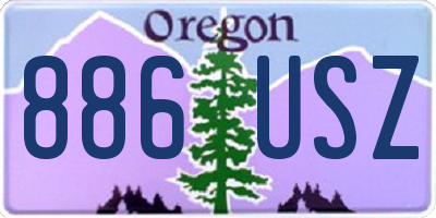 OR license plate 886USZ