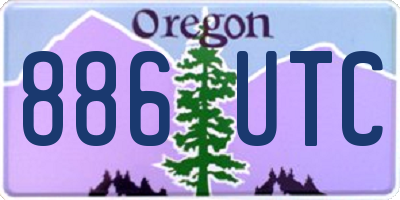 OR license plate 886UTC