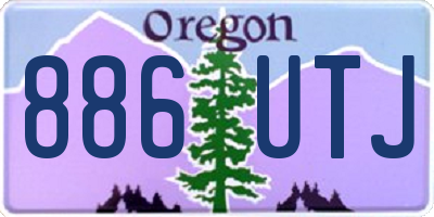 OR license plate 886UTJ