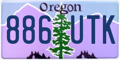 OR license plate 886UTK