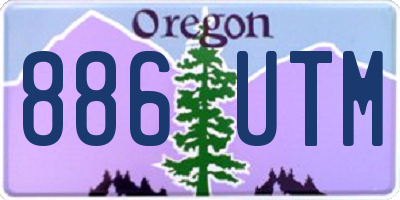 OR license plate 886UTM