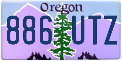 OR license plate 886UTZ