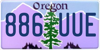 OR license plate 886UUE