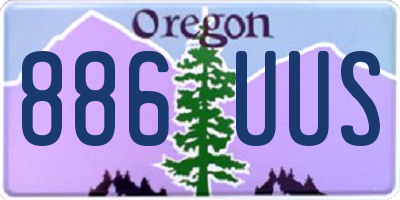 OR license plate 886UUS