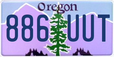 OR license plate 886UUT