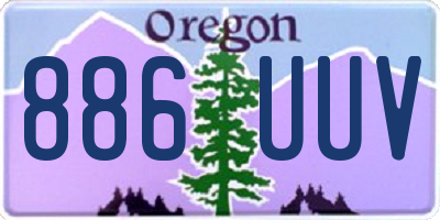OR license plate 886UUV