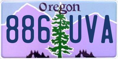 OR license plate 886UVA