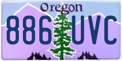 OR license plate 886UVC