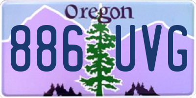 OR license plate 886UVG
