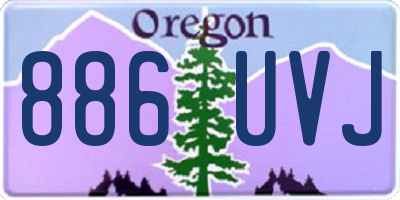 OR license plate 886UVJ