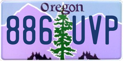 OR license plate 886UVP
