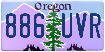 OR license plate 886UVR