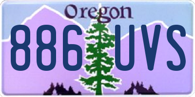 OR license plate 886UVS