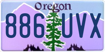 OR license plate 886UVX