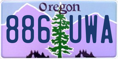 OR license plate 886UWA